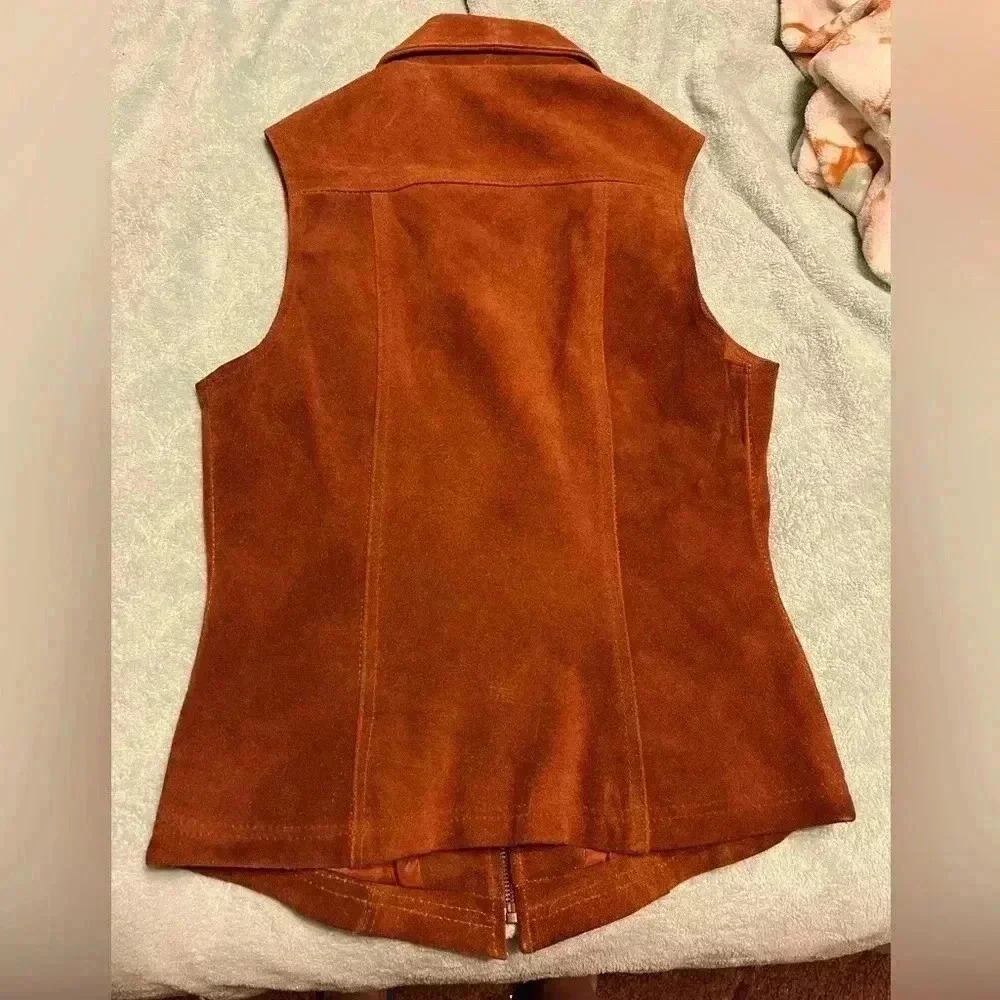 New Identity Women's Leather Vest Size Medium - Picture 7 of 9